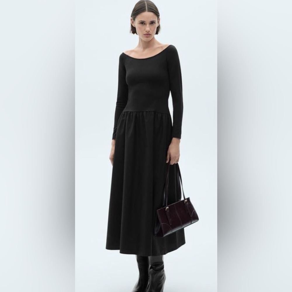 Mango NWT Black Valvina Dress